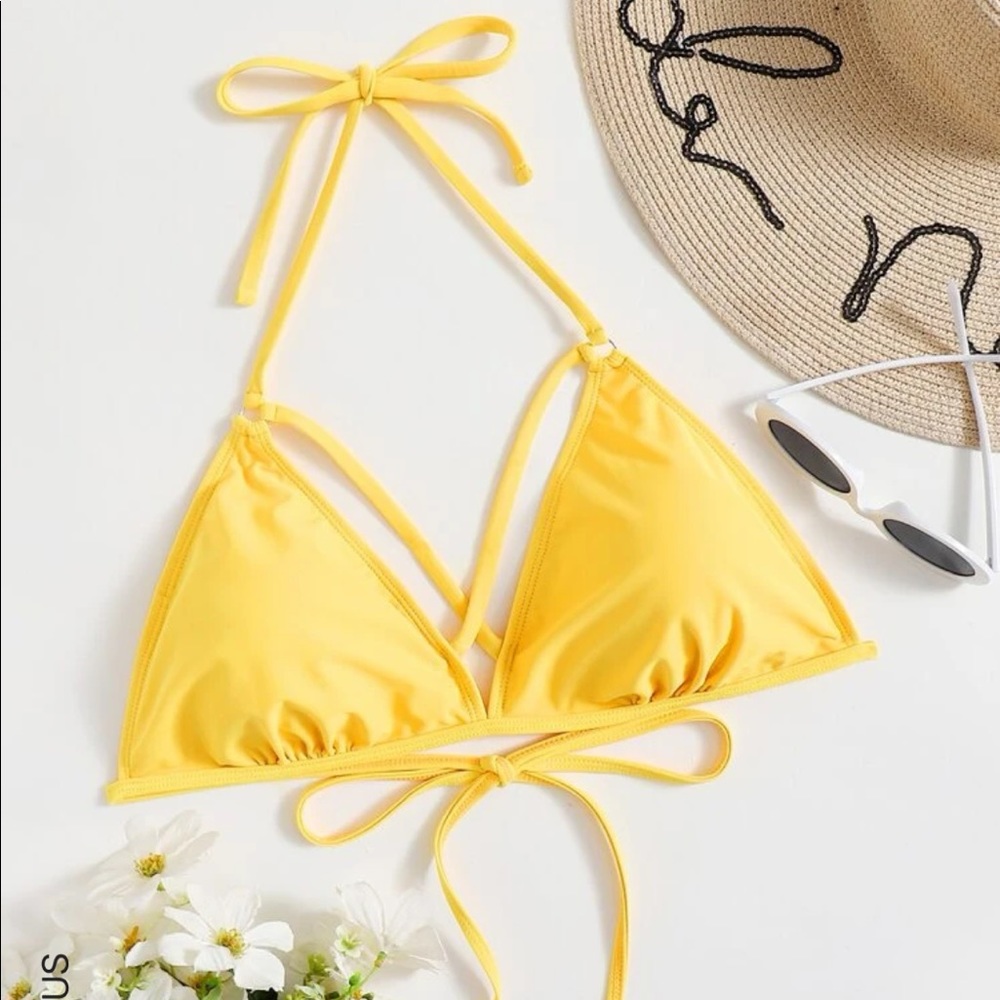 Yellow bikini top